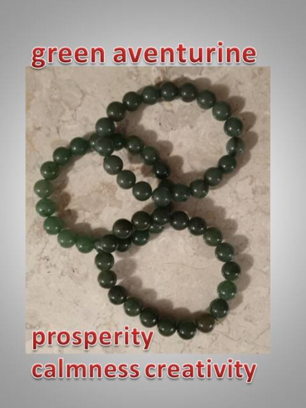 One Green Aventurine bracelet Prosperity Calmness Balance